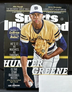 Sports Illustrated 1 de mayo de 2017 Hunter Greene Notre Dame Cincinnati Reds ENVÍO GRATUITO - Imagen 1 de 4