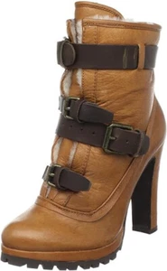 Dolce Vita Josh Natural Leather Boots Women's (Size 6) Brown Buckles - Picture 1 of 8