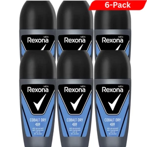 6 x Rexona Deodorant Men Cobalt Antitranspirante Roll On 50 ml - Picture 1 of 3