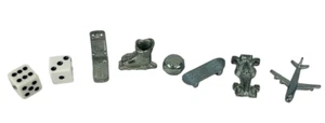 Monopoly Electronic Banking 6 Metal Game Tokens 2 Dice Replacement Pieces 0164 - Picture 1 of 3