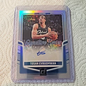 2024-25 Donruss Tosan Evbuomwan Signature Series Silver Auto Detroit Pistons #ss - Foto 1 di 2