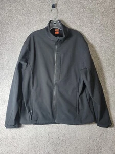 Red Kap Mens L Soft Shell Jacket Large Black Work Wear Fleece Lined Mock Neck - Picture 1 of 19