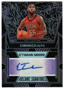 E'Twaun Moore 2019-20 Obsidian Volcanic Electric Etch Purple Autograph Auto /75 - Picture 1 of 2