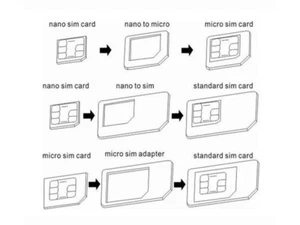 4 in 1 Nano SIM Micro SIM Standard SIM Adapter Kit Smartphone Tablet Handy UNIV - Bild 1 von 3