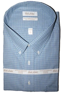 Roundtree Yorke Dress Shirt TALL 20 - 36/37 Green Multi Check NWT (BT-21) - Picture 1 of 3