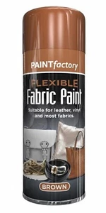 1x Brown Flexible Fabric Spray Paint for Fabrics Leather Vinyl Textile Clothes - Picture 1 of 1