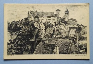 Postal antigua postal castillo de Núremberg vista histórica de la ciudad Franz Jander - Imagen 1 de 2