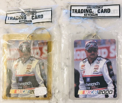 2 NASCAR 2000 COLLECITIBLE TRADING CARD KEYCHAIN #3 DALE EARNHARDT SR Cover