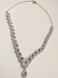 Handcrafted 925 solid Sterling Silver Luxe Elegant Modern Necklace for women - Picture 1 of 3