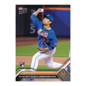 2023 TOPPS NOW #308 KODAI SENGA - 12 Ks METS RECORD FOR JAPANESE BORN PITCHER - Picture 1 of 2