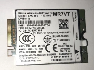 Dell Sierra Wireless DW5811e EM7455 LTE 4G WWAN Module Card (REV A02) MR7VT - Picture 1 of 1