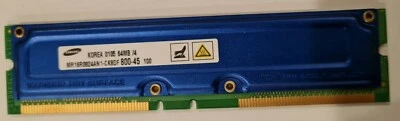  1 x SAMSUNG 64MB PC800-45 RDRAM MR16R0824AN1-CK8DF Module - Image 1 of 2