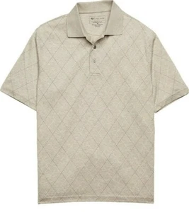 NWT JOS A BANK David Leadbetter 2XLT Oatmeal Argyle Golf Polo Shirt MSRP $125 - Picture 1 of 1