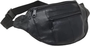 Leder Gürteltasche Bauchtasche schwarz Reise Geld Gürteltasche für Urlaub 1013 - Bild 1 von 28