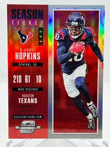 DEANDRE HOPKINS 2017 Panini Contenders Optic #15 Season Ticket RED PRIZM /199 - Bild 1 von 2