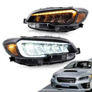 Faros LED aptos para Subaru WRX 2015-2021 reflector ámbar con indicadores secuenciales - Imagen 1 de 10