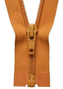 36 cm YKK mittelschwerer Reißverschluss Nylon mit offenem Ende - gold - KOSTENLOSER VERSAND - Bild 1 von 2