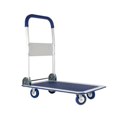 ( USED ) Folding Hand Truck Dolly Cart Wheels Luggage Cart Trolley Moving 330lbs - Image 1 of 4