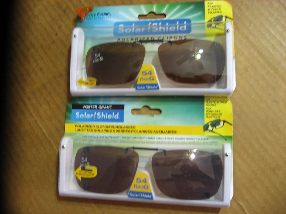 2X Protector Solar Agarre Suave Marrón Polarizado Clipons 54 RecP 100% Protección UVA/UVB Foto 1 de 1