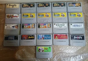Japan Nintendo Super Famicom SFC Game Cassette 21 set Cassette Only ! - Imagen 1 de 3