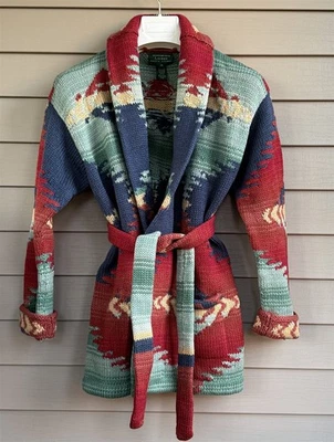 NWOT Ralph Lauren Heavy Hand Knit Wool Aztec Southwestern Sweater M - Image 1 of 4