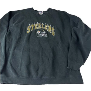 Vintage 90's Pro Player Pittsburgh Steelers Embroidered Crewneck Black Size XL? - Bild 1 von 14