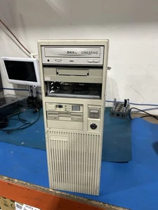 Vintage 386/486 Era Mid AT Computer Tower Case with PSU/CD/Floppy/Tape - Picture 1 of 8