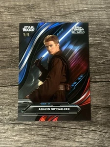 Anakin Skywalker 2024 Topps Chrome Black Star Wars Blue/Red Lava Ref #'d 16/99 - Picture 1 of 10