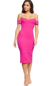 NEU KLEID THE POPULATION rosa BAILEY schulterfrei BODYCON KLEID XS UVP 178 $ - Bild 1 von 4