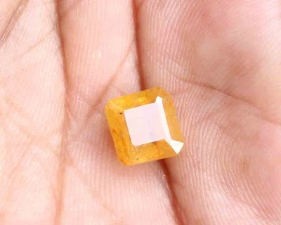 Piedra preciosa suelta de corte zafiro amarillo natural con forma de octágono de 5,50 quilates 8,5*9 mm Foto 1 de 2