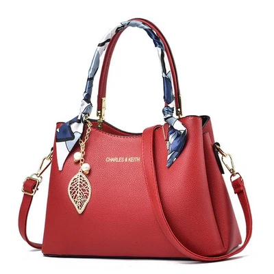 Large Capacity Womens Ribbon Handbag With Magnetic Flap Clo And Soft Pu - Image 1 of 4