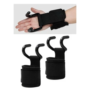 2Pcs Weightlifting Hooks Gym Glove Breathable Thick Accessories for Men Women - Picture 1 of 7
