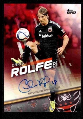 2016 Topps MLS Red autograph 1/5! Chris Rolfe D.C. United - Image 1 of 2