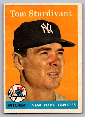 1958 TOPPS #127 TOM STURDIVANT YANKEES - Image 1 of 3