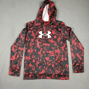 NWT Under Armour Hoodie Youth XL Red Camo Logo Pullover Warm Sweatshirt Boys - Picture 1 of 5