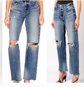 NUEVO CON ETIQUETAS MOUSSY VINTAGE Odessa Jeans Anchos Rectos Talla 29 $460 - Imagen 1 de 8