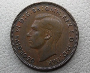 * 1942y. PENNY  LIGHTLY CIRCULATED REVERSE WEAK STRUCK PREDECIMAL BROWN  #YHL98 - Picture 1 of 8