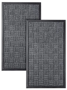 Front Door Mats, 2 Pc Set, 29.5 x 17, All Weather Entry and Back Yard, Indoor... - Picture 1 of 9