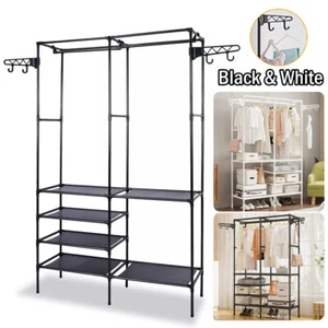 Heavy Duty Clothes Rack Wardrobe Hanger Garment Storage Stand Closet Organizer - Picture 1 of 18