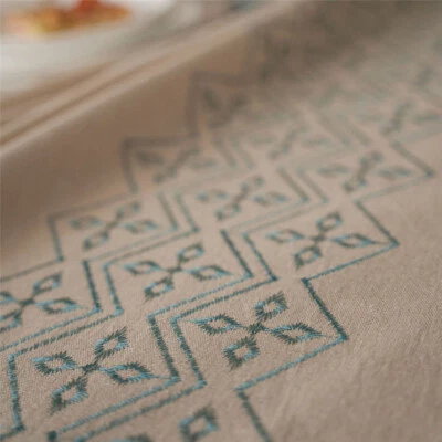 Printed Rectangle Tablecloth Dining Room Table Cloth Cover Wedding Home Decor - Image 1 of 4