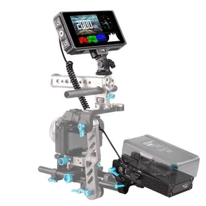 FOTGA C50 HDMI 2000nit 5" Camera Field Monitor+V-Mount Battery Power Adapter Kit - Imagen 1 de 12
