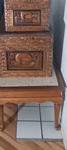 vintage 20th century cedar chests super hand carved carved - Picture 1 of 2