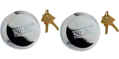 NU-SET Hidden Shackle Lock Puck Trailer Padlock Keyed Alike - Pack of 2