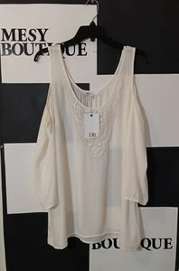 DR2 Daniel Rainn Women's Originals Top Blouse Ivory Size:Large - Picture 1 of 5