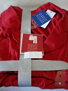 Damen Pyjama Set rot Größe XL einfach gestylt neu mit Etikett - Bild 1 von 2