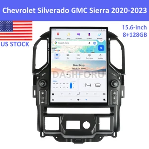 US STOCK - 15.6-inch Vertical Screen GPS Radio for Chevrolet Silverado 2019-2023 - Foto 1 di 17