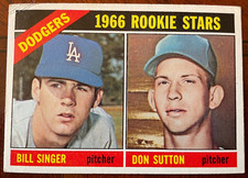 DON SUTTON   1966  TOPPS ROOKIE  Baseball Card -  WEAR - VINTAGE!