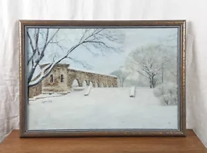 Khadjibey Festung, Altes Odessa, Schnee in der Stadt, Winter Stadtbildkunst, Originalöl - Bild 1 von 8