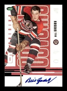 BILL GADSBY HARD SIGNED 2003-04 PARKHURST ORIGINAL SIX #57 - BLACKHAWKS