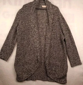 Cárdigan para mujer Bobbie Brooks 3X gris frente abierto manga larga - Imagen 1 de 3